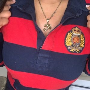 STRIPPED RALPH LAUREN COLLARED SHIRT.